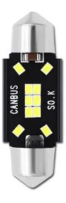 Светодиод 12v Т11 обманка 10SMD 36мм черный текстолит