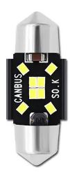 Светодиод 12v Т11 обманка 8SMD 31мм черный текстолит