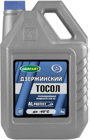 Тосол Дзержинский ОЖ-40 прозрач. 5кг OILRIGHT (4шт/уп)